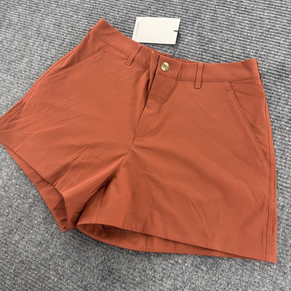 HIKERKIND Trail Shorts 02 Womens Large Rust Orange Ultisol Hiking Outdoor